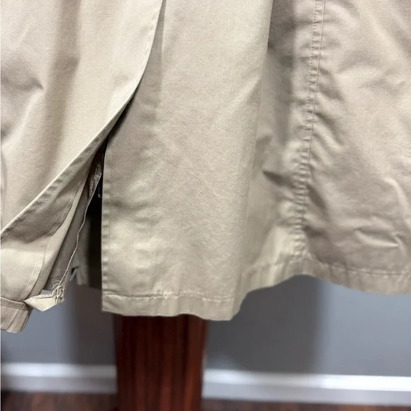 Men's Misty Harbor Size 44 Tan Double-Breasted Trench Coat - Picture 13 of 16